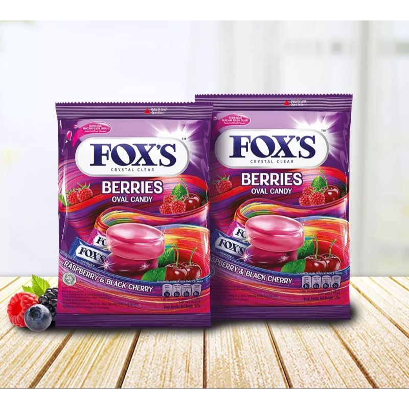 

75 - Permen FOX'S Oval Candy Berries Bag - rasa beri 125g