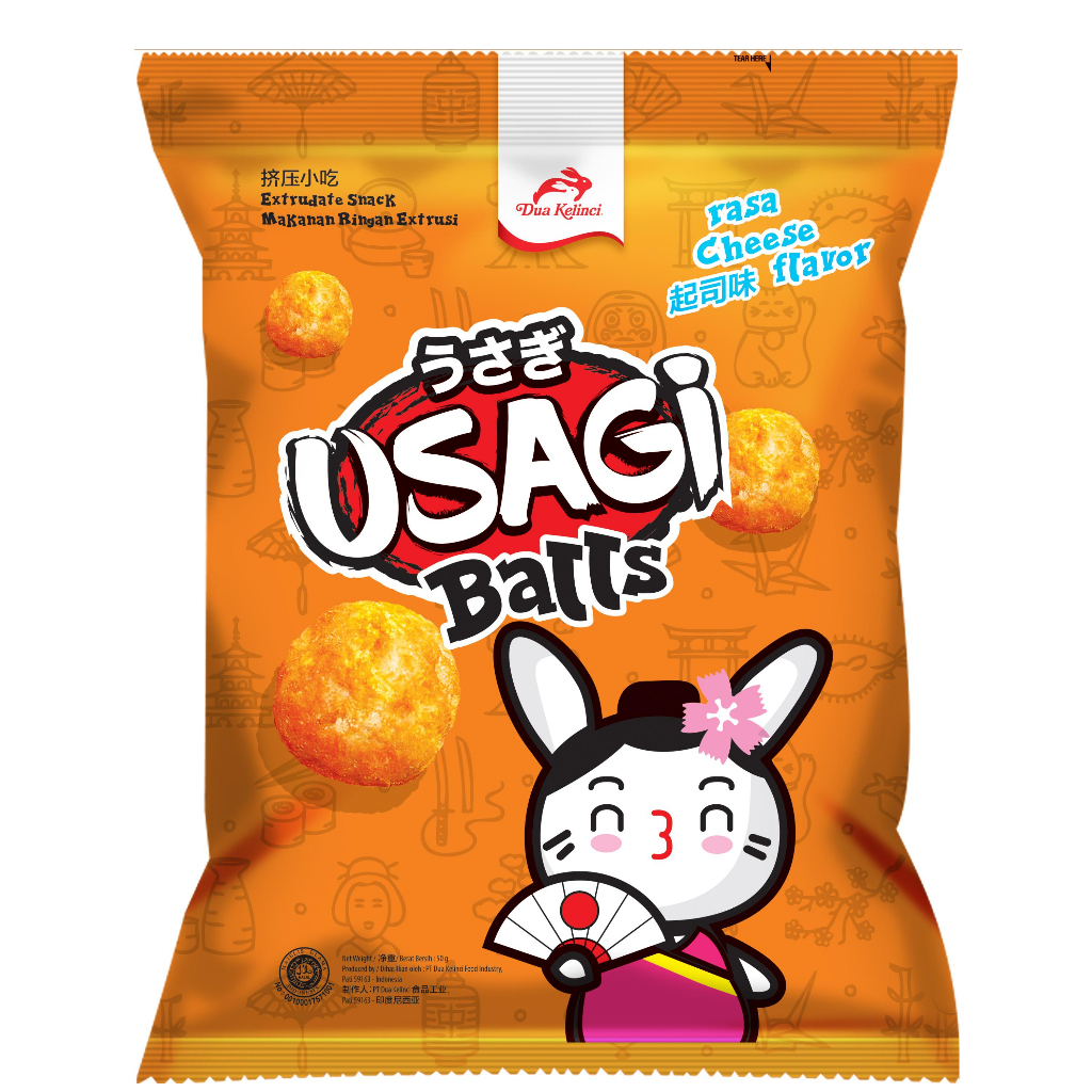 Chiki Usagi Balls Cheese 50G Dua Kelinci
