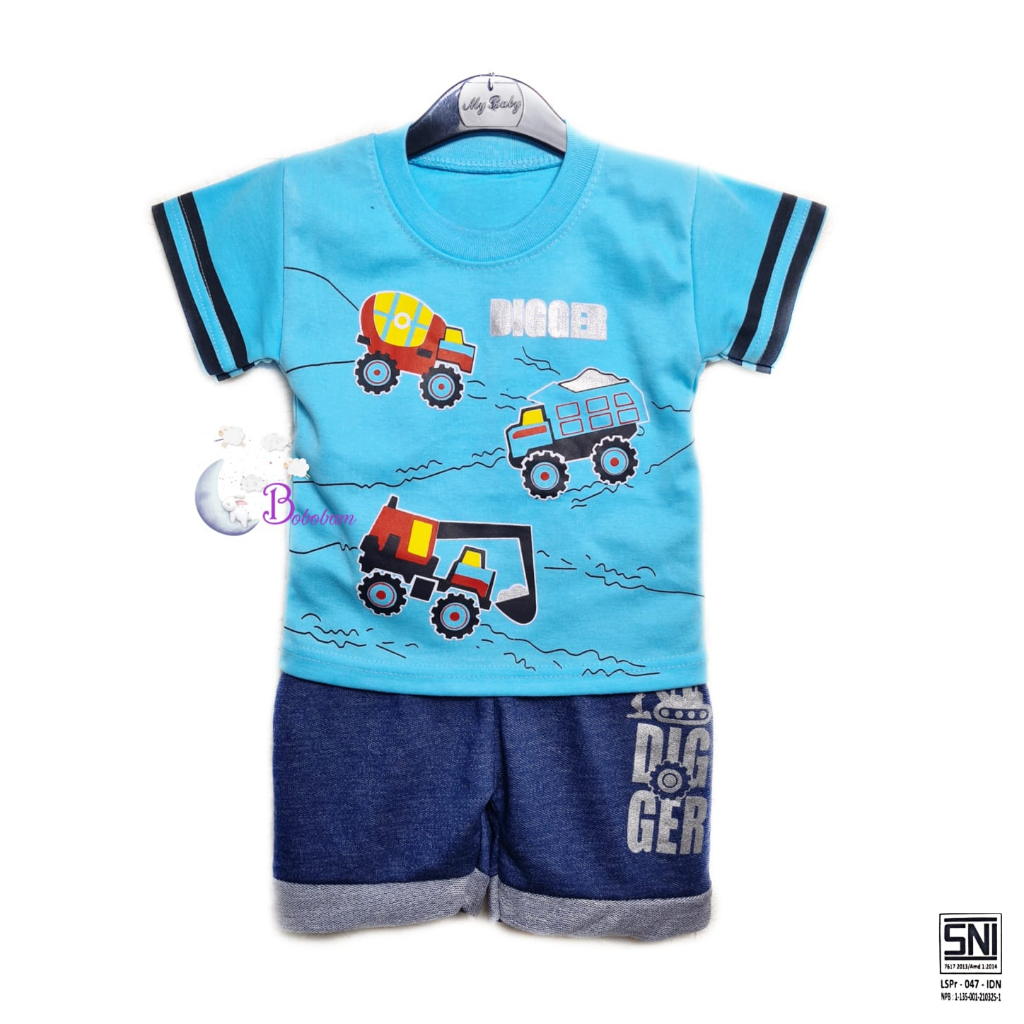 BAJU BAYI KEREN KECE ECER BOBOBAM CASUAL KASUAL SETELAN DIGGER SETELAN ANAK HARGA GROSIR