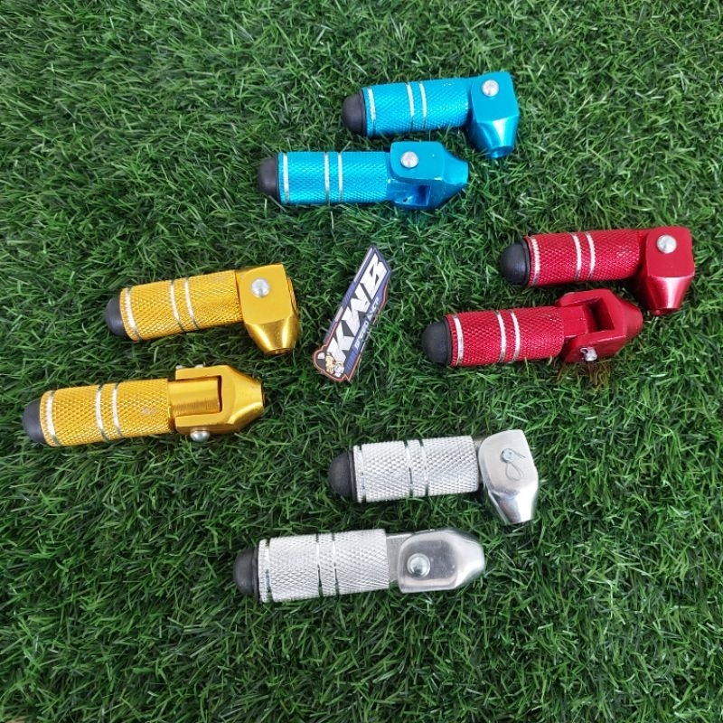 Jalu underbone jalu pijakan underbone lipat baut drat 14 universal full almunium sepasang