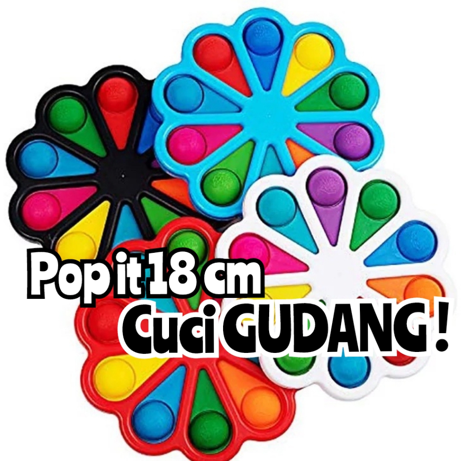 Pop It 18 cm  Simple Dimple Toy TikTok Fidget Toys Mainan viral CUCI GUDANG