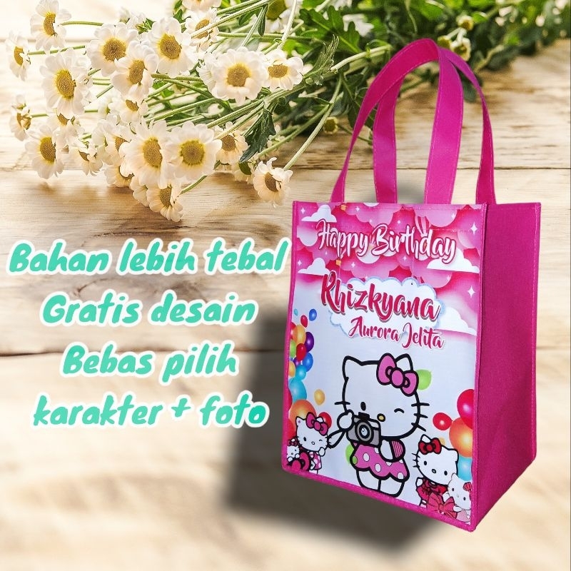 

( isi 20 pcs ) PAKET HEMAT !!! tas ulang tahun karakter custom terlaris | tas souvenir murah