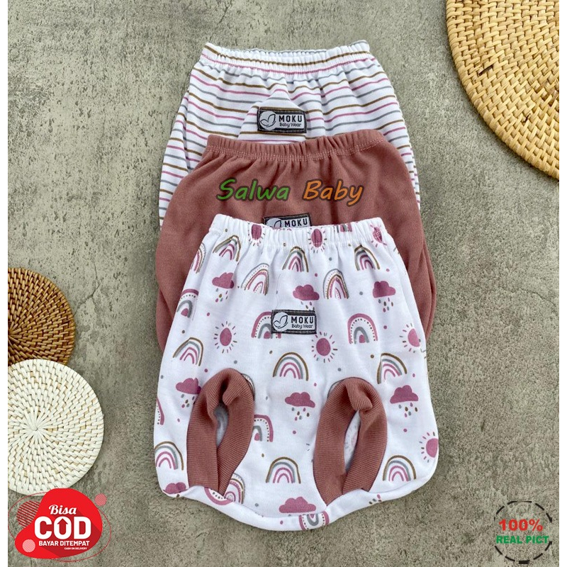 Isi 6 PCS Baju Celana Bayi / 3 Setel Baju Lengan Kutung Celanan POP Usia 0-3 Bulan Seri Dusty Pink Anababy