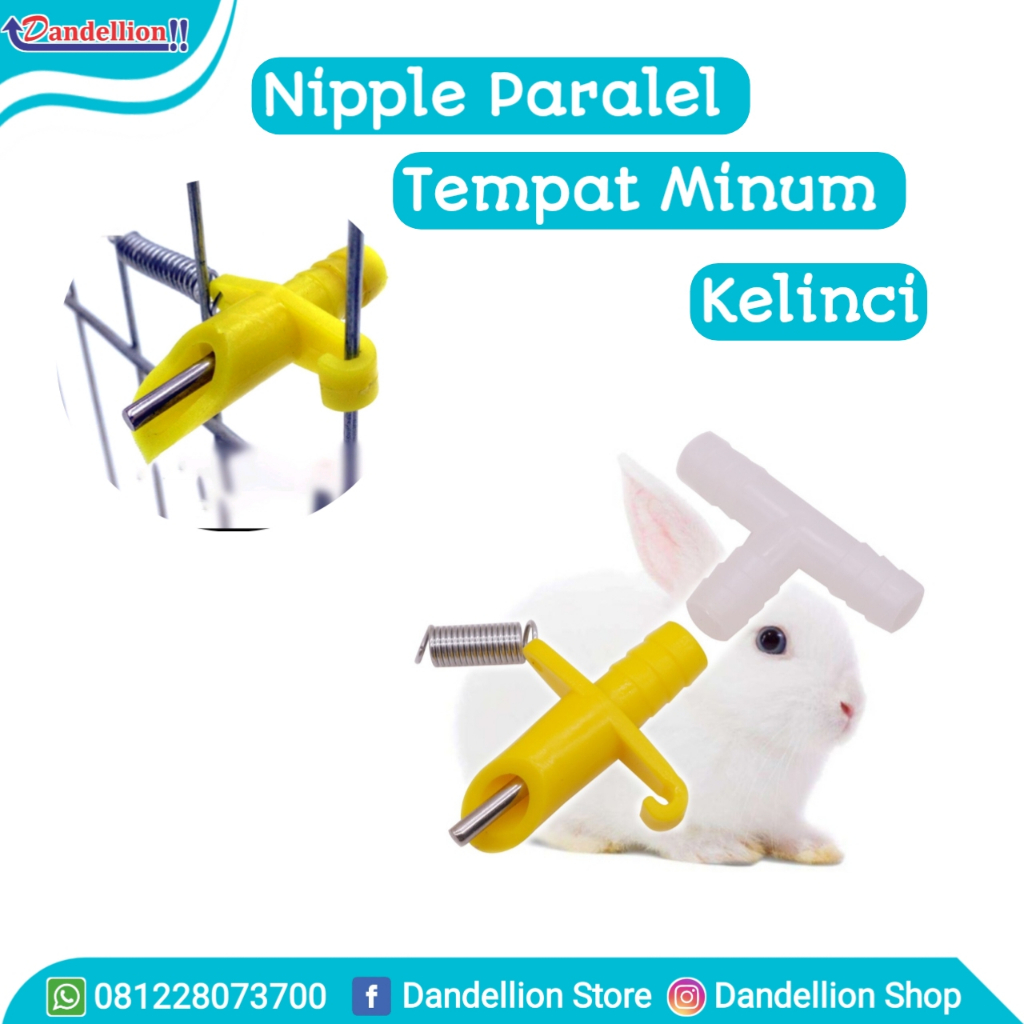 Tempat Minum Hewan Peliharaan | Nipple Otomatis Kelinci | Nipple Nipel Nepel Nippel paralel Kelinci 