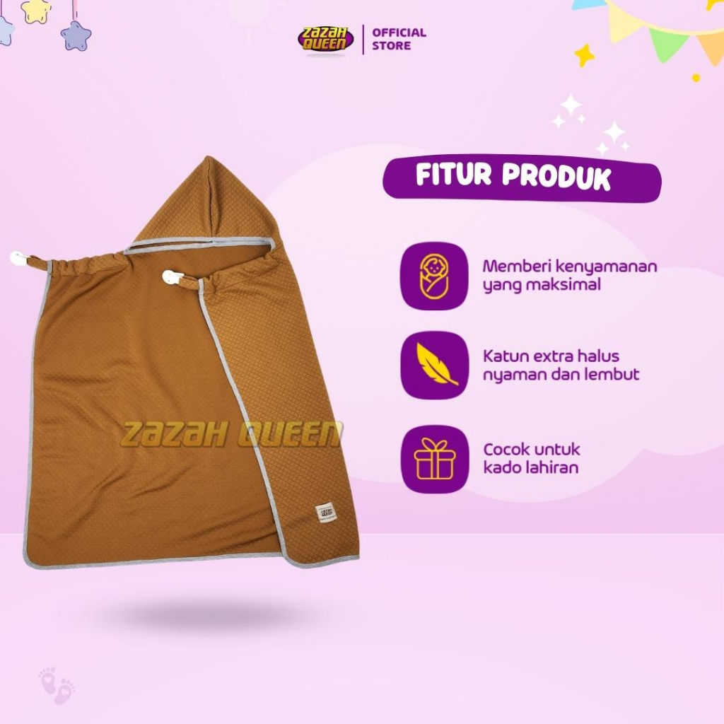 On The Go Blanket Selimut Bayi | Hoodie Blanket Texture Series