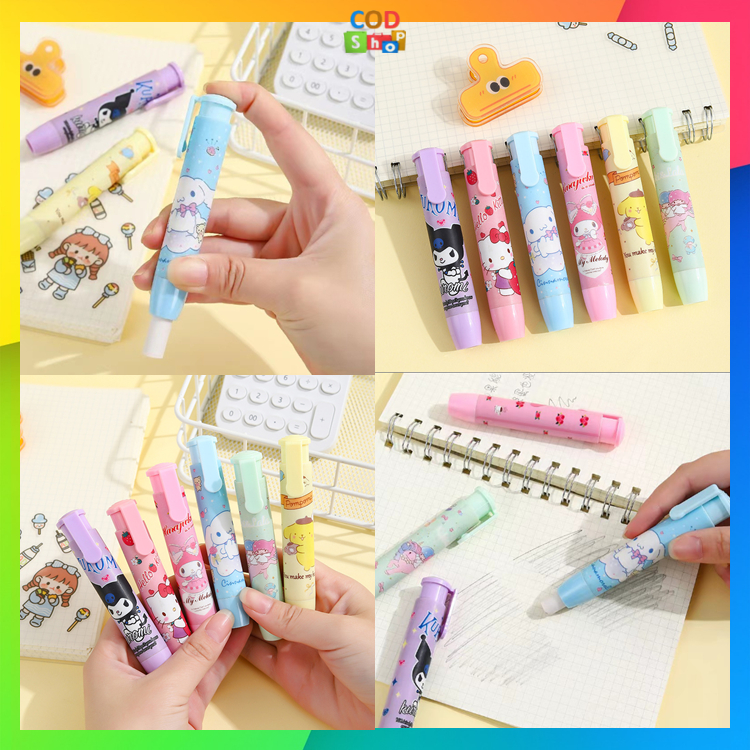 

COD - S5828 Penghapus Pensil Mekanik Motif Karakter Lucu / Mechanical Eraser / Penghapus Bentuk Lipstick / Hapusan Eraser Lipstik