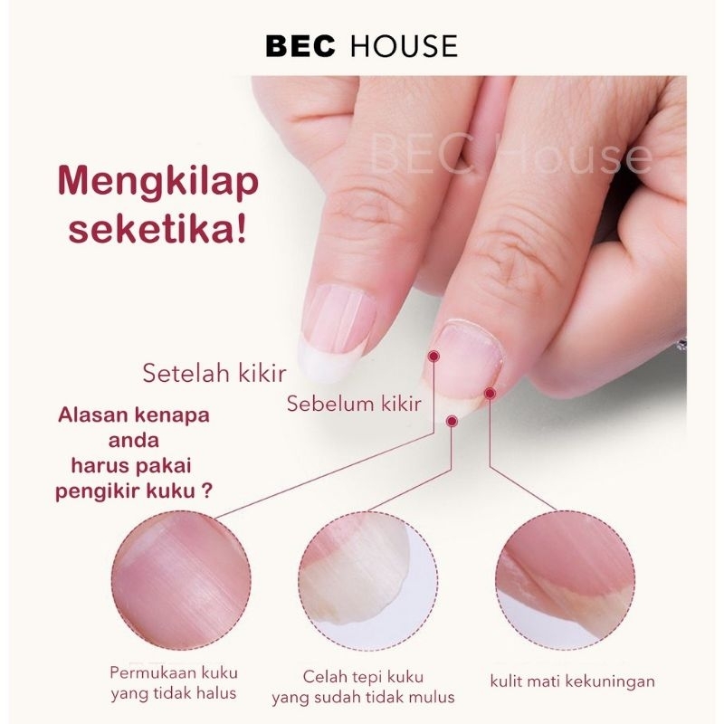 Kikir Kuku Mengkilap Tahan Lama Pengkilap Kuku Nail Shiner (Include Box)