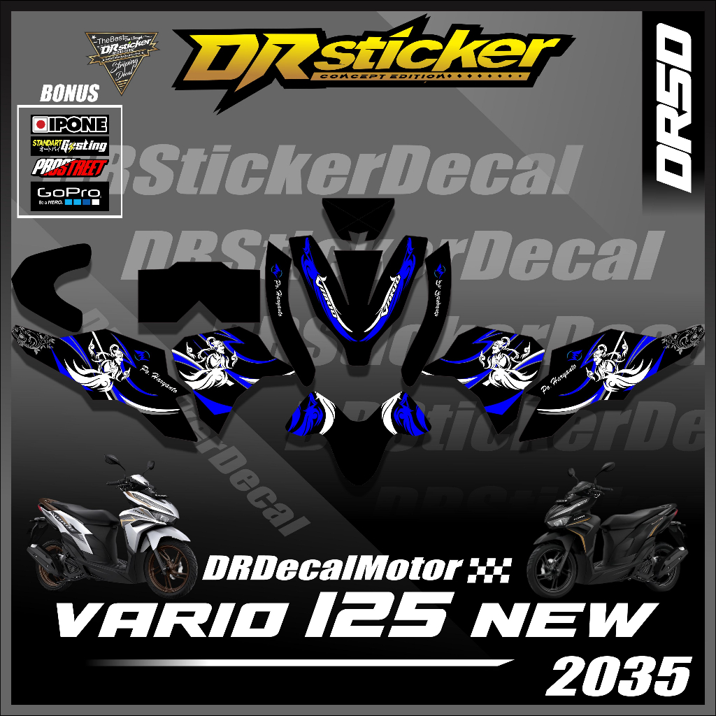 (COD) decal vario new 125 2023 stiker fullbody honda vario 125stiker decal honda vario 125 2023 PO h