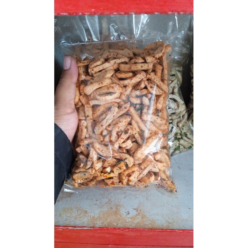 

Basreng daun jeruk renyah kriuk / basreng pedes cabe asli netto 250gram