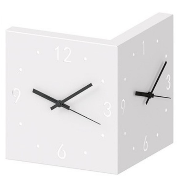 PARIS Jam Dinding LED Modern Minimalis Double Sided Corner Wall Clock