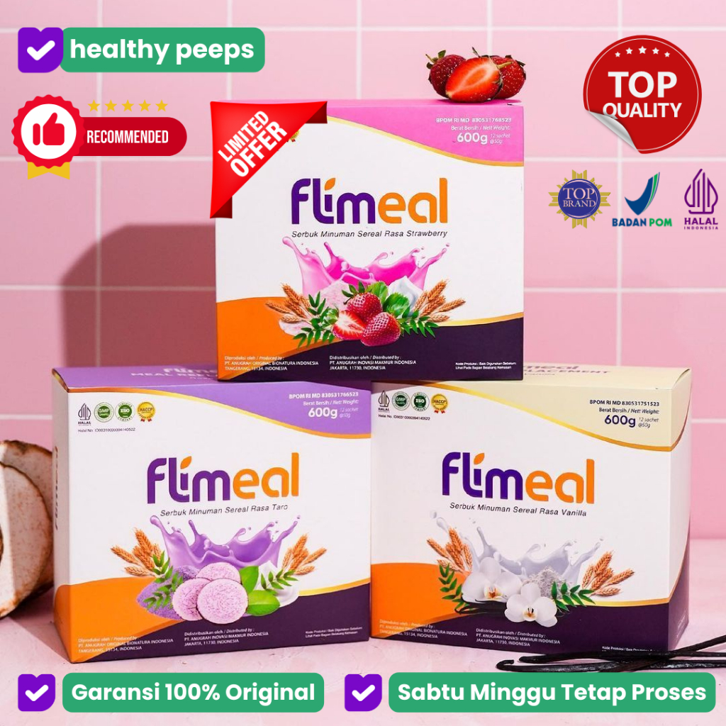 

Flimeal by flimty sereal coklat susu pelangsing original - flimmeal original - flim meal replacement diet rasa cokelat & cokelat susu dari whey protein & isolate - minuman susu diet pelangsing penurun berat badan