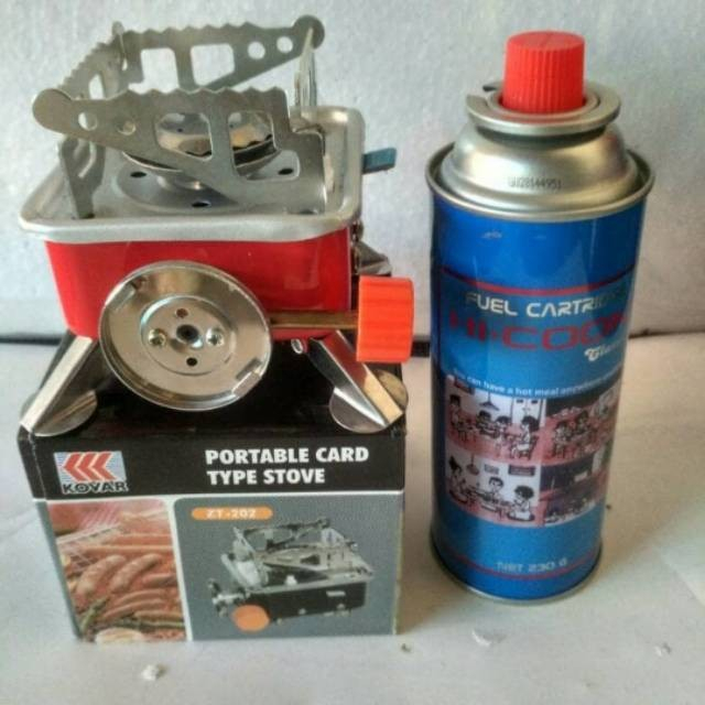 Kompor Camping Gas Kovar Portable Mini Model Kotak GRATIS GASS KALENG BERGARANSI RESMI