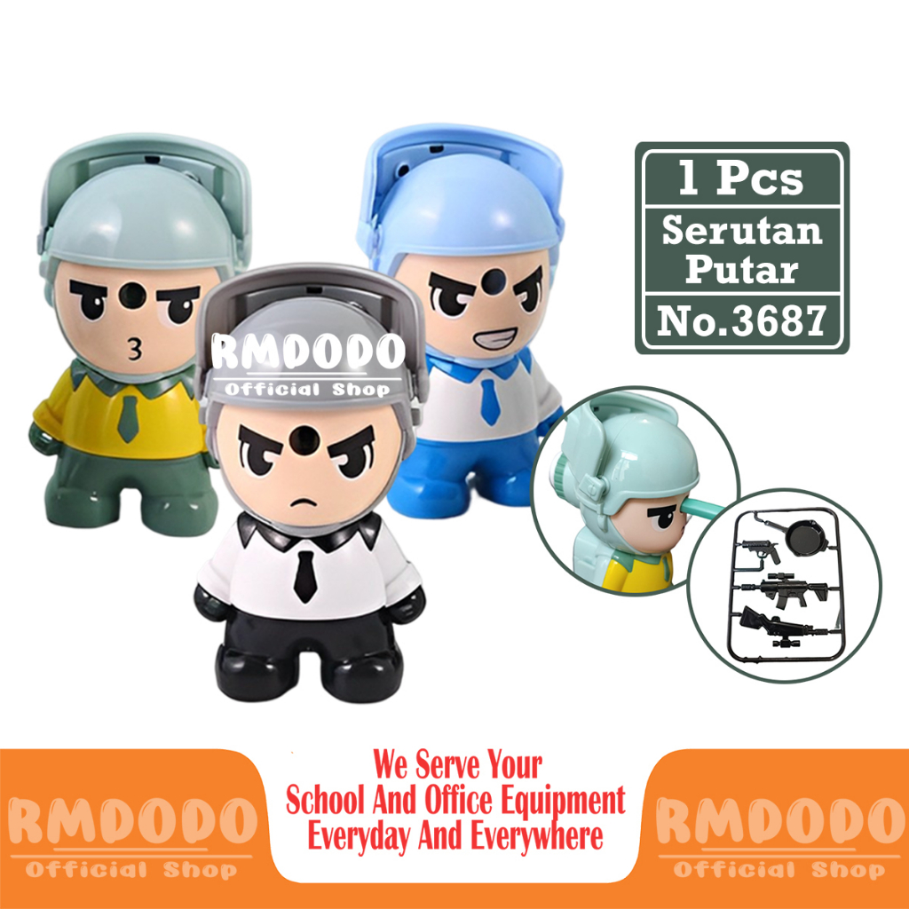 

Rmdodo - Serutan Pensil Putar / Rautan Pensil / Pengserut Putar / Rautan Putar Meja / Rawutan No.3687