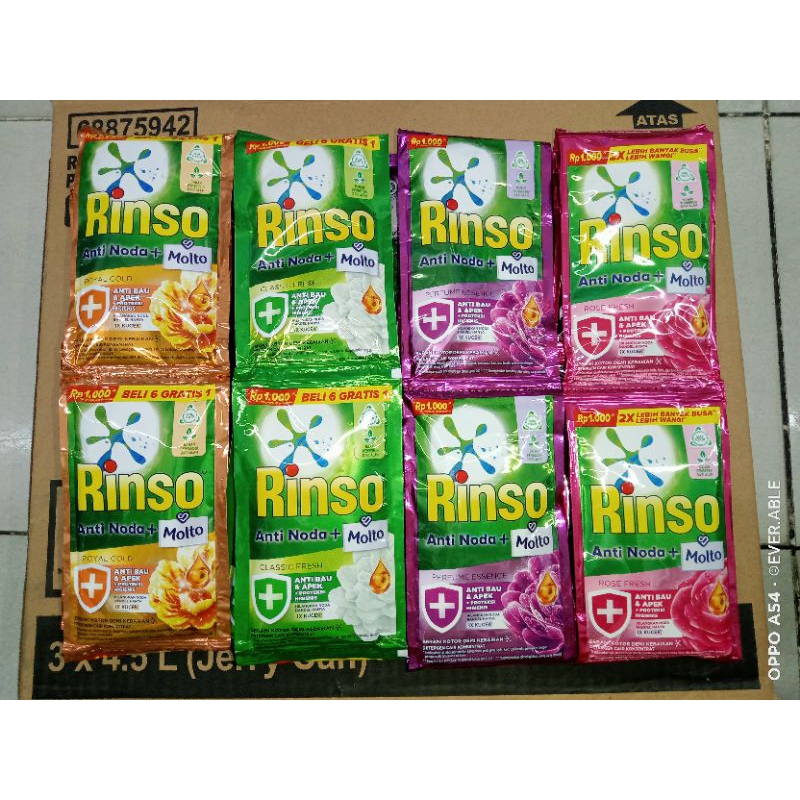 RINSO LIQUID SACHET ( @38 ML X 6 SACHET)