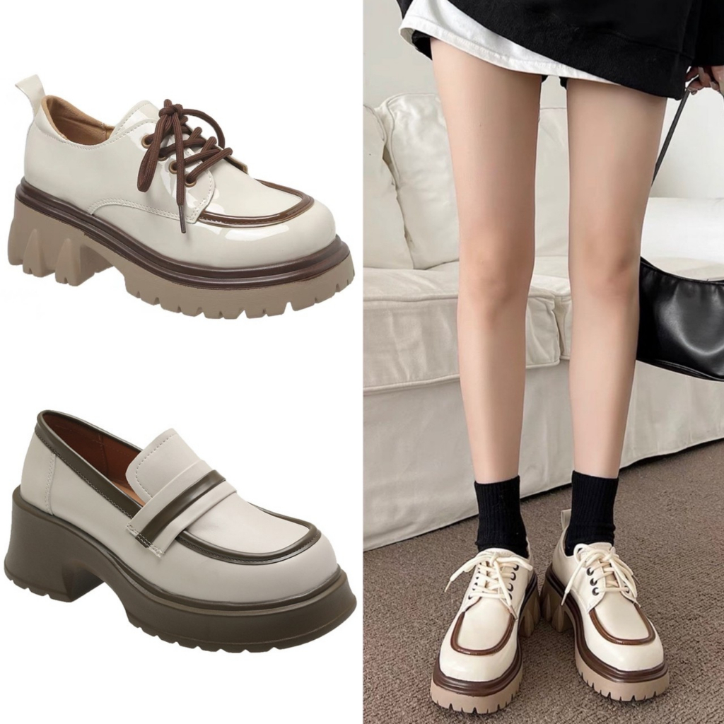 AVANCEID 1837 Heels Sepatu Sneakers Docmart Kerja Wanita Hitam Import