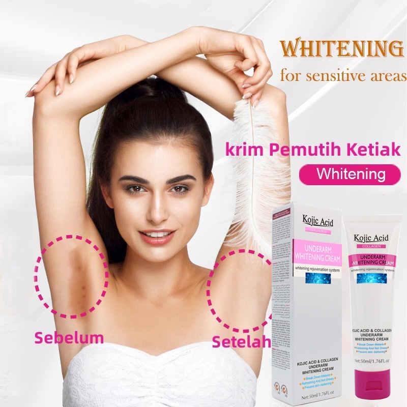Underarm Cream Pemutih Ketiak Krim Pemutih Selangkangan Melembabkan Memutihkan Kulit Untuk Miss V dan Bokong-50Gr