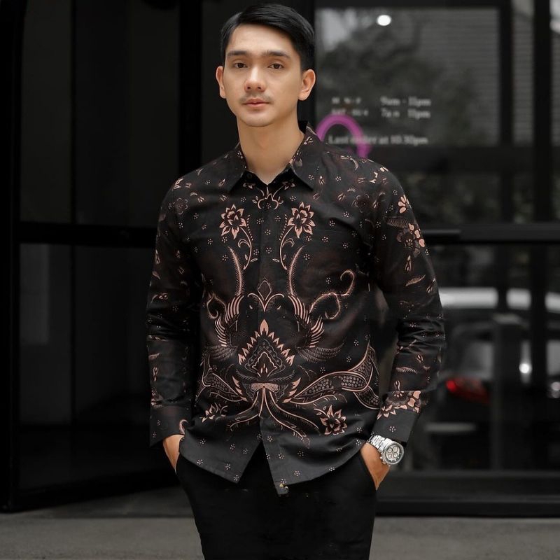 [COD]  KEMEJA BATIK PRIA LENGAN PANJANG SIZE M L XL XXL  BSWART NEW 2023