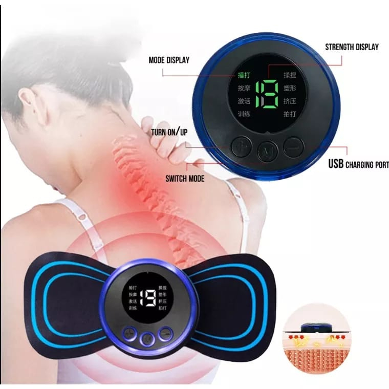 Alat pijat leher elektrik EMS mini neck massager akupuntur pemijat