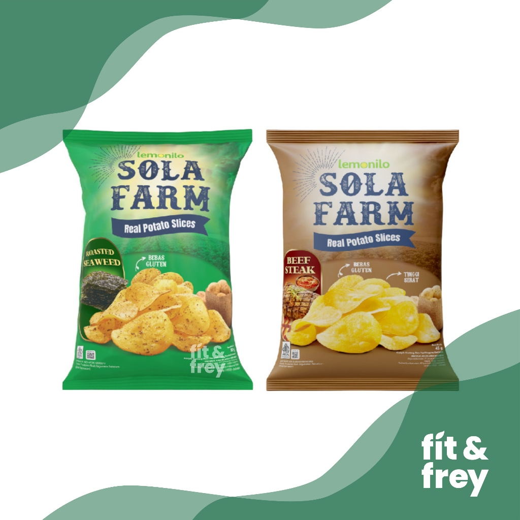 LEMONILO Sola Farm 45g - Keripik Kentang - Roasted Seaweed / Beef Steak - Potato Chips