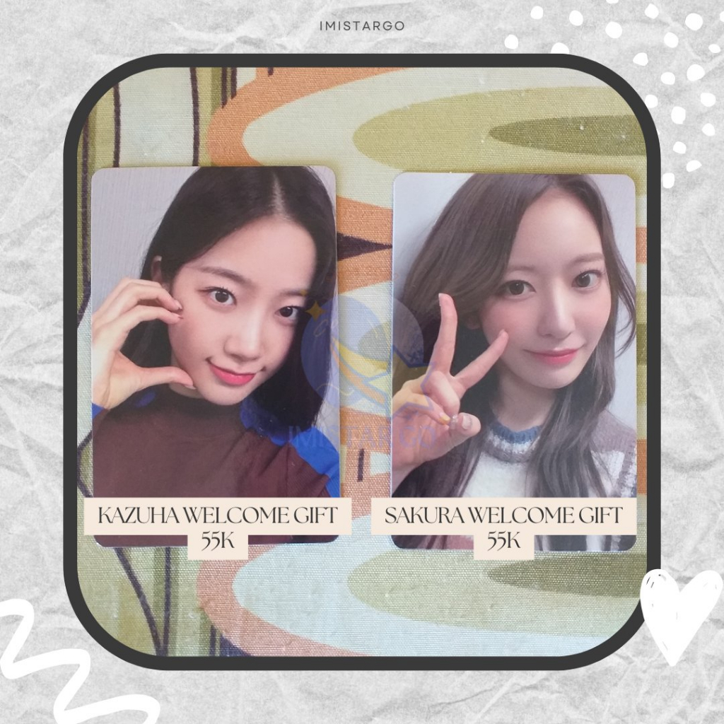 LE SSERAFIM PC KAZUHA SAKURA MEMBERSHIP PHOTOCARD