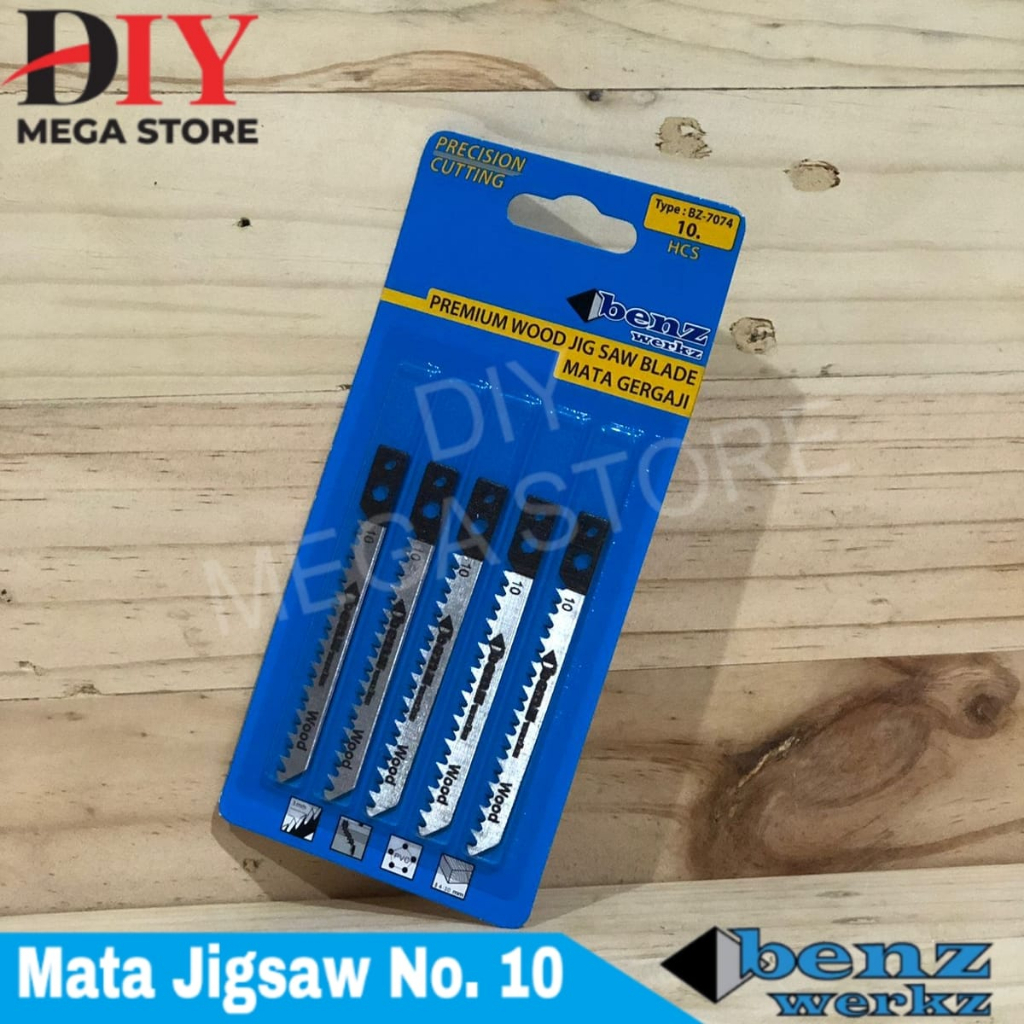 Mata gergaji jig saw kayu no.10 jigsaw blade wood benz werkz BZ-7074 Benz Mata Gergaji Jig Saw Kayu 