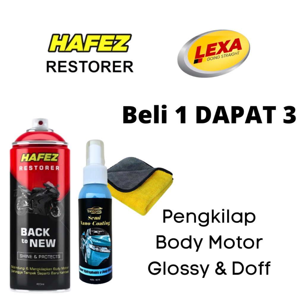 HAFEZ Restorer - Penghitam Bodi / Pengkilap Body Motor / Mobil Doff dan Glossy