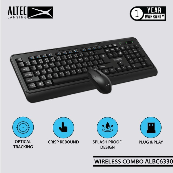 Altec Lansing Keyboard + mouse combo Wireless ALBC6330