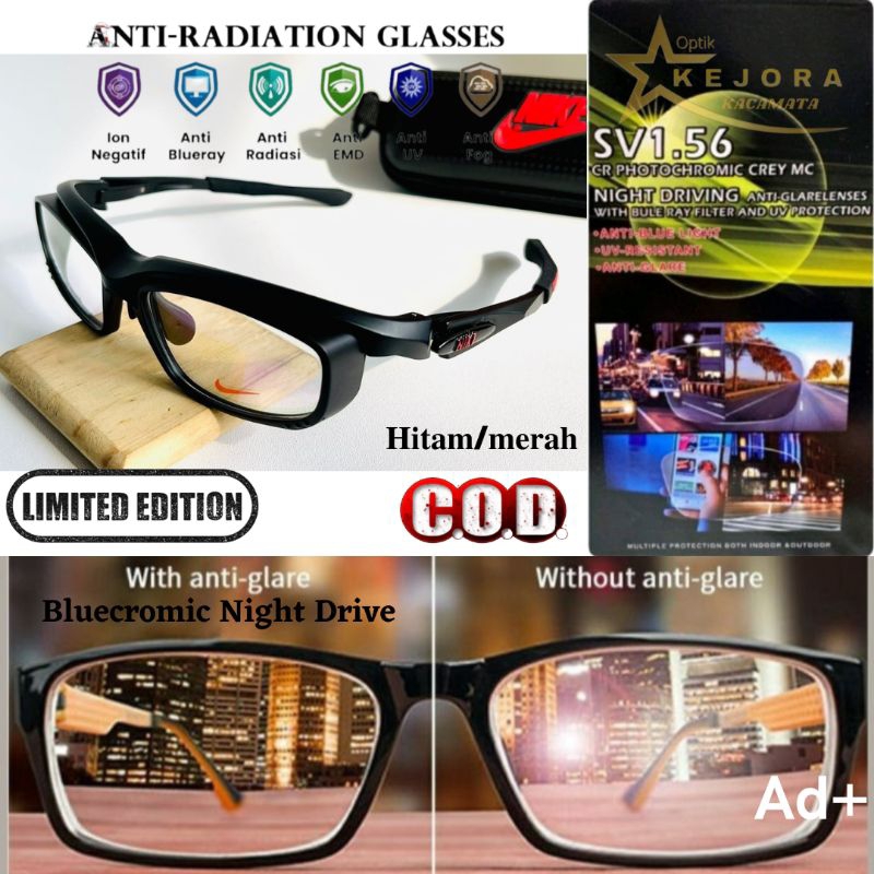 Kacamata BLUECROMIC DRIVE Pria Sporty Kacamata Minus Pria Sporty