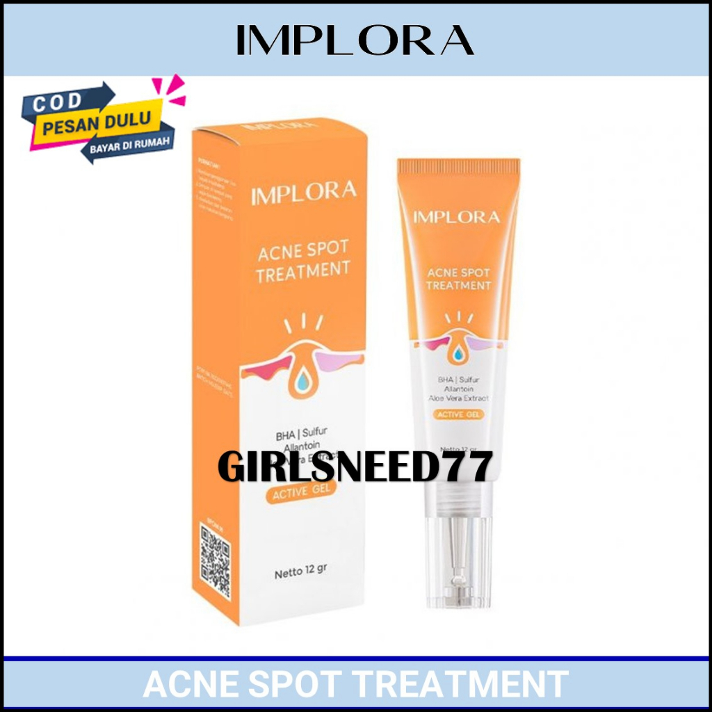 IMPLORA Acne Spot Treatment 12gr Perawatan Wajah Kulit Jerawat GIRLSNEED77 Medan Beauty COD