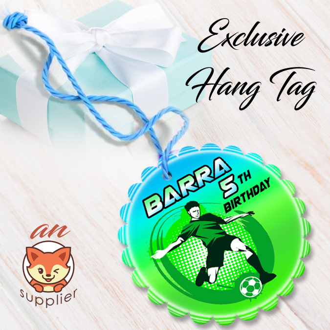 SOCCER 2-1 HANG TAG THANK YOU CARD ULTAH / ULANG TAHUN