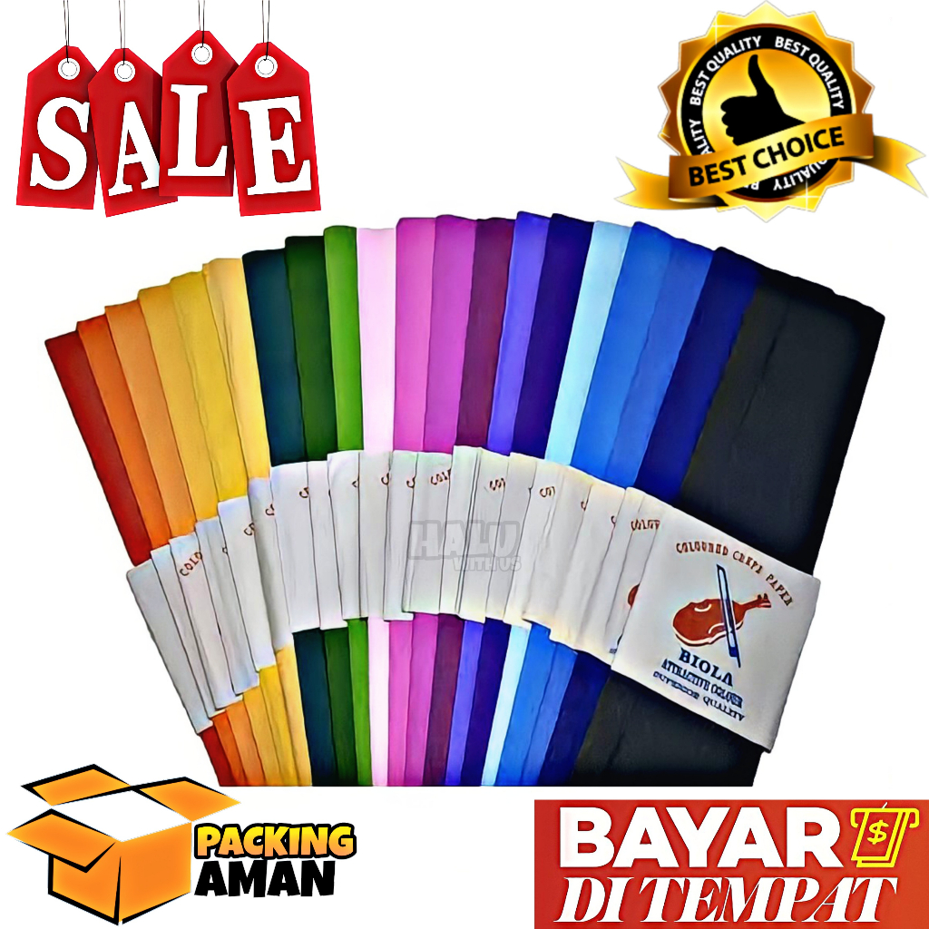 

(BISA COD) PROMO 1 Pcs Kertas Krep Biola