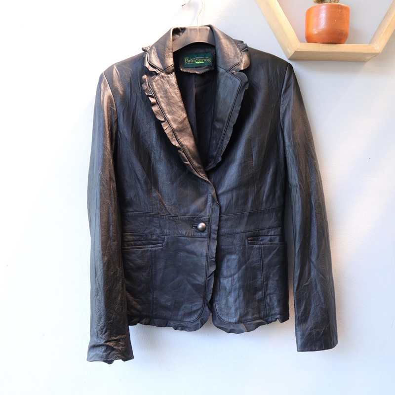 Jaket kulit blazer kulit jas kulit domba pl bekas preloved second