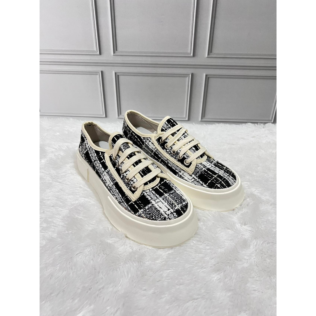 K2578 IMPORT Sepatu Wanita Hak Tebal / Sneakers Trendy Korea Style Best Quality Size 35-40