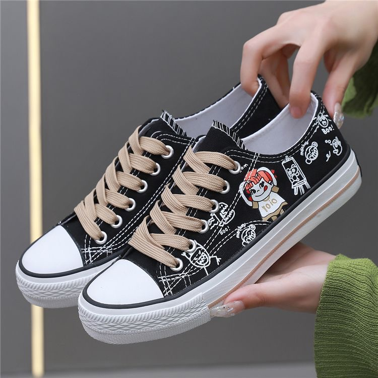 K2582 IMPORT Sepatu Wanita Canvas / Sneakers Trendy Simple Size 35-40