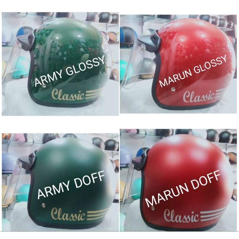 HELM MURAH,HELM HALF FACE BOGO CLASSIC GAYA RETRO KUALITAS BAGUS TERJAMIN UKURAN YH SANGAT BESAR DEN