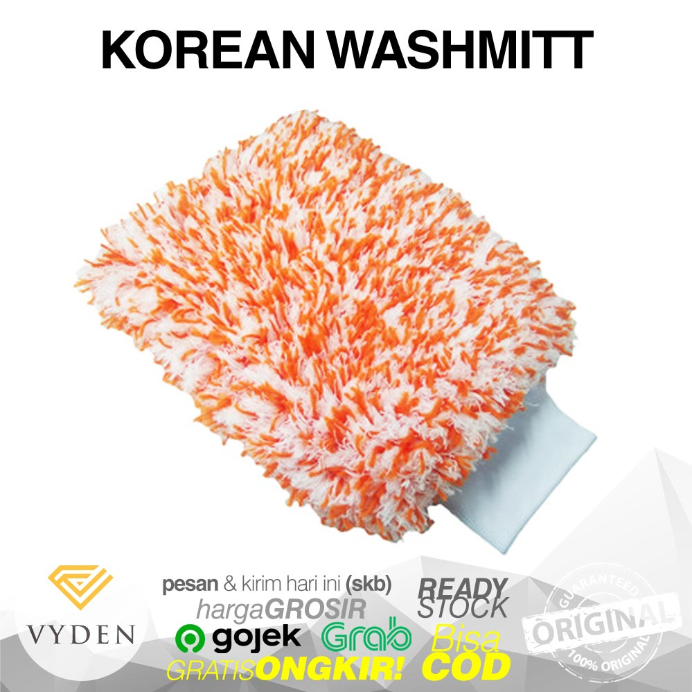 VYDEN Korean Wash Mitt 2 Sisi Side Sarung Tangan Washmitt Korea Lap Cuci Motor Mobil Kain Lap Microfiber Pembersih Detailig Plush Tebal Halus Lembut Lambswool