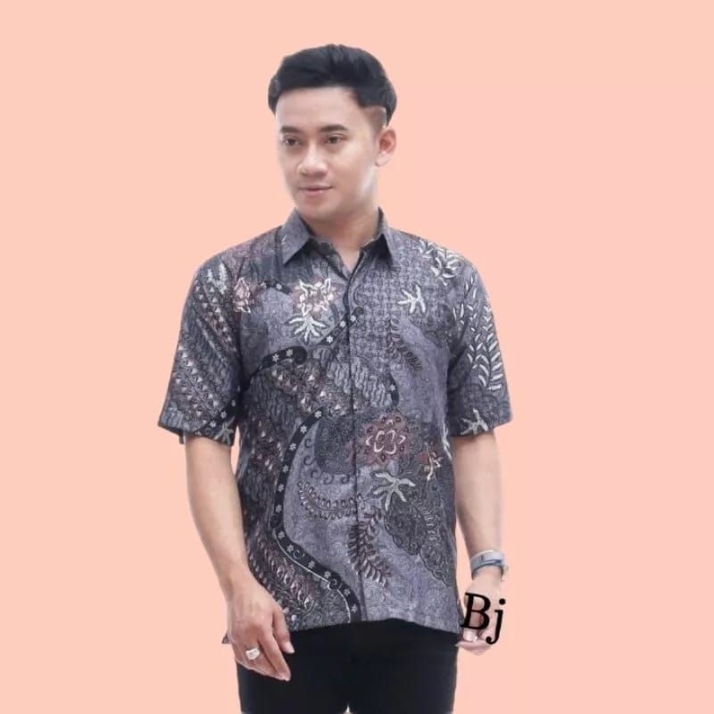 BAJU BATIK PRIA REGULER LENGAN PENDEK OB 514 BATIK HALUS BATIK PRIA KANTOR