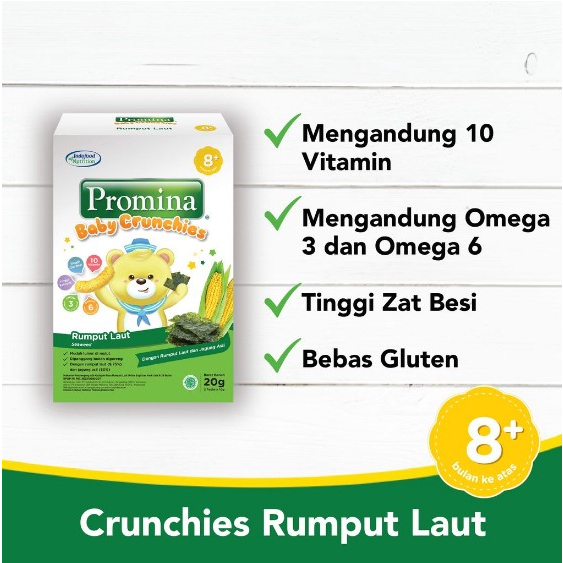 ORIGINAL Promina Baby Crunchies 20gr usia 8 Bulan+ / Promina Crunchys / Cemilan Anak Bayi / Makanan Bayi / MPASI / LEDIMART