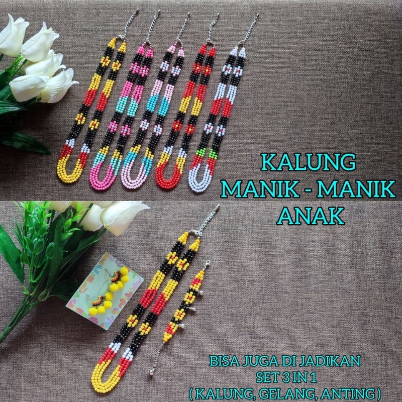 Kalung manik / kalung dayak / kalung manik dayak / kalung manik manik / kalung dayak Kalimantan / ka