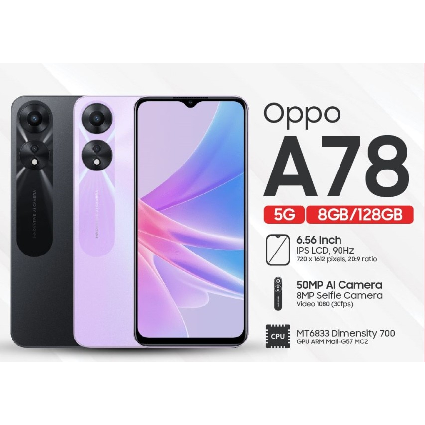 OPPO A78 5G 8/128 GB RAM 8 ROM 128