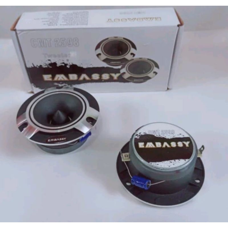 TWEETER MOBIL EMBASSY CMT-2598 TITANIUM 4" SEPASANG EMBASSY TWEETER DOME 2598