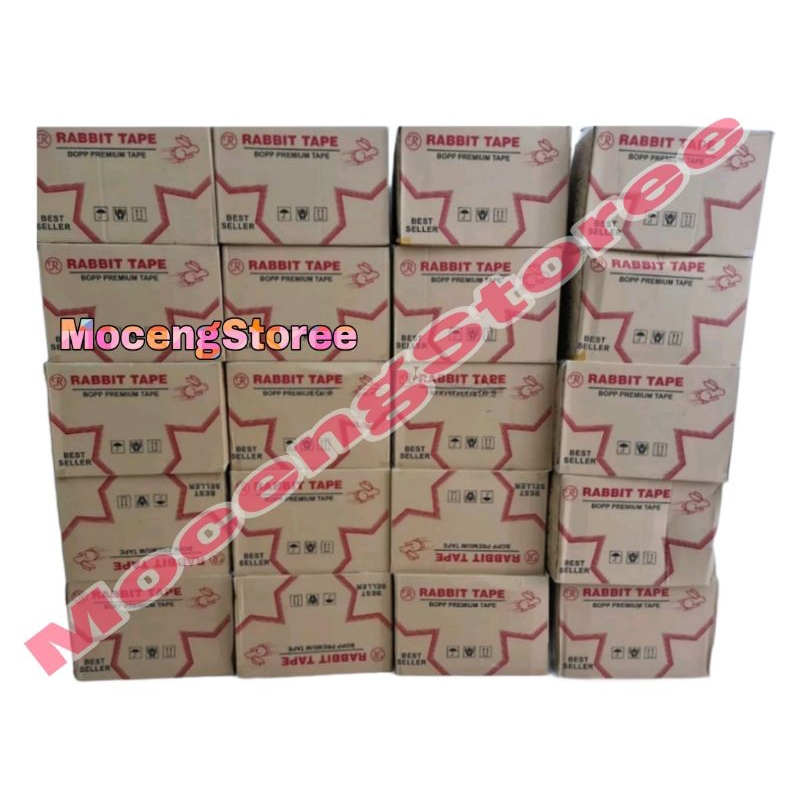 

LAKBAN RABBIT 1 DUS /2 INCH 45mm X 100 yard 45 MC LAKBAN BENING / COKLAT 1 DUS
