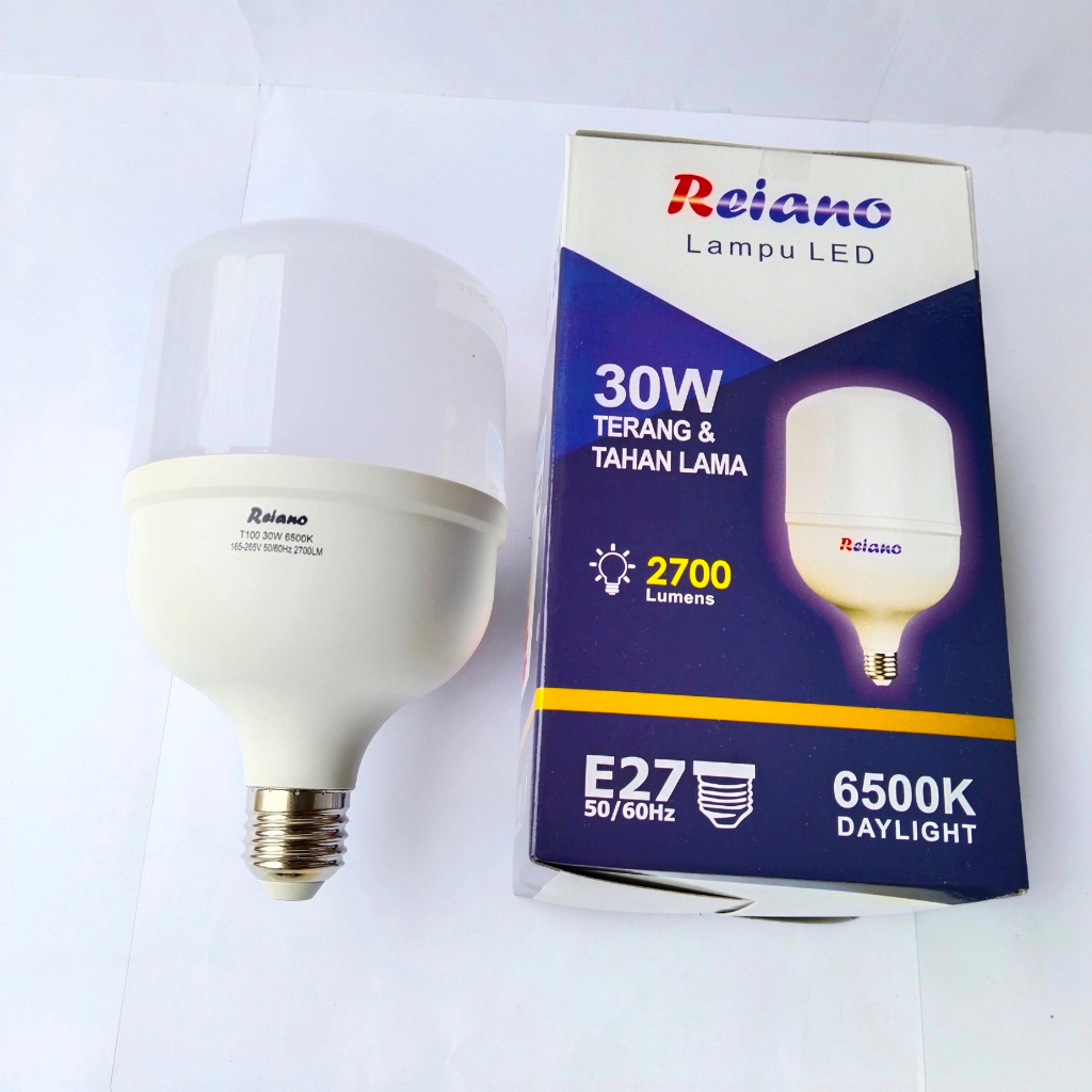 Lampu LED REIANO 30 watt Bohlam LED Rumah 30W Cahaya Putih Terang Murah Bagus