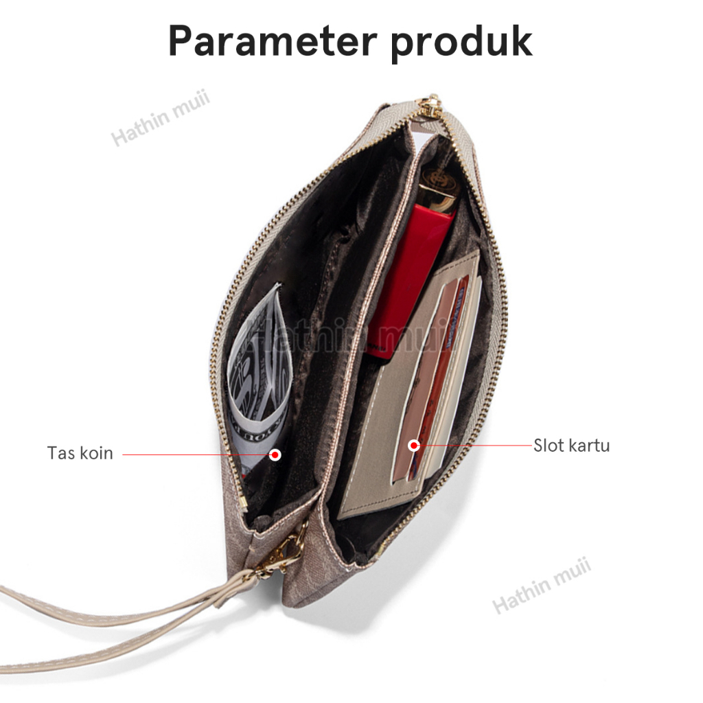 Dompet panjang ritsleting besar impor fashion KoreaDompetWanita Bahan EmbosHandbag dan Waterproof Hathin Huii  Id