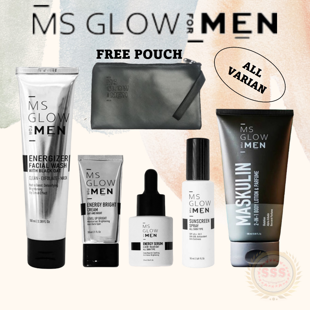 MS GLOW FOR MEN Skincare Pria Paket Perawatan Wajah Original MS GLOW BPOM