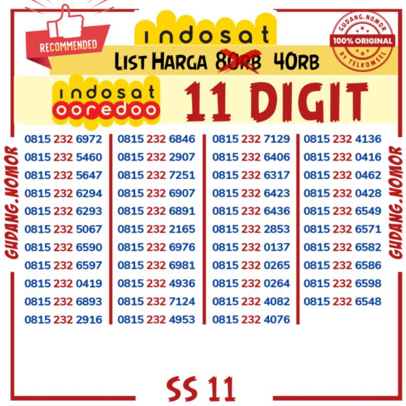 Indosat 11 Digit Nomor Cantik Indosat Nomer Cantik Indosat No Cantik Indosat 10 Digit Im3 10 Digit 12 digit