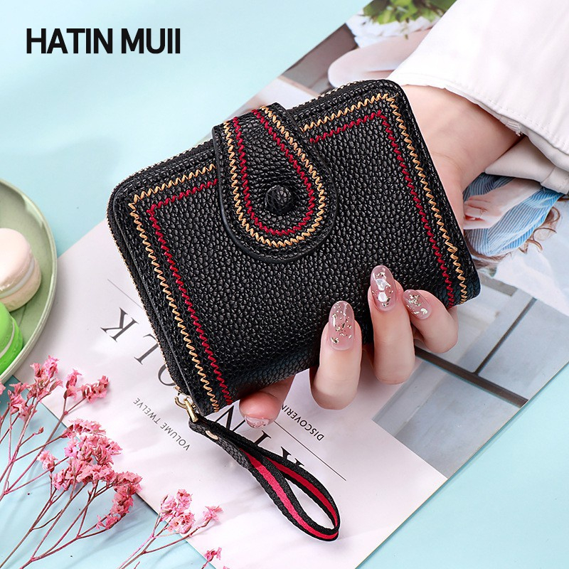 Temotas -  DOMPET HITAM KECIL WANITA KULIT JERUK LIPAT LEPINE WA150B5 PENDEK IMPORT KOREA MURAH FASHION BATAM