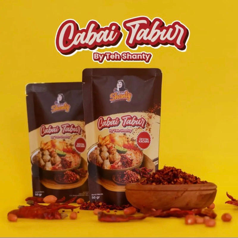 ( READY STOK) ASLI Terasi merah tabur teh shanty / terasi mateng / cabai tabur teh shanty/ cuankie bumbu cikruh