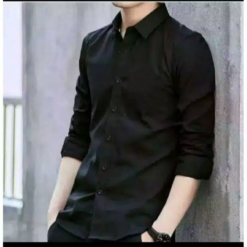 KEMEJA PRIA HITAM POLOS LENGAN PANJANG KEMEJA DISTRO SLIMFIT KASUAL FORMAL KEMEJA HITAM KANTOR HEM BAJU KEMEJA PRIA LENGAN PANJANG DISTRO KASUAL CASUAL SANTAI KATUN KERJA DINAS PNS PUTIH ABU MERAH-MARUN KUNING HITAM PREMIUM PRIA COWOK LAKI LAKI TERLARIS