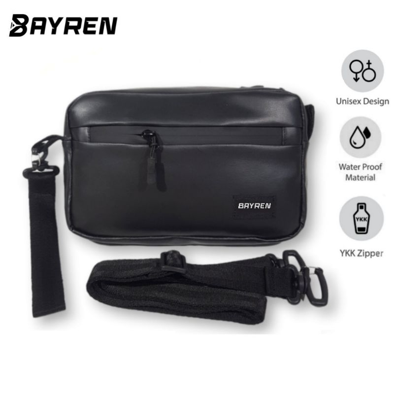 HYR 01 Tas Selempang / Handbag Kulit Waterproof Bayren Pouch Pria Wanita